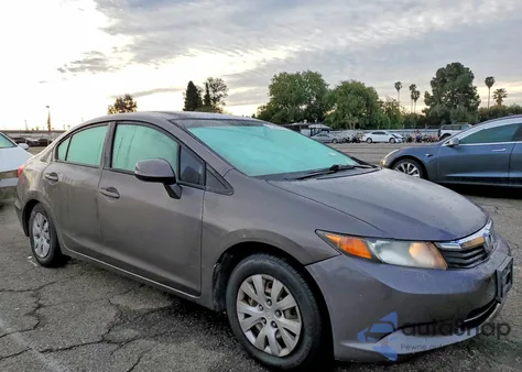 2012 Honda Civic Lx from USA, damaged, VIN 19XFB2F51CE375068